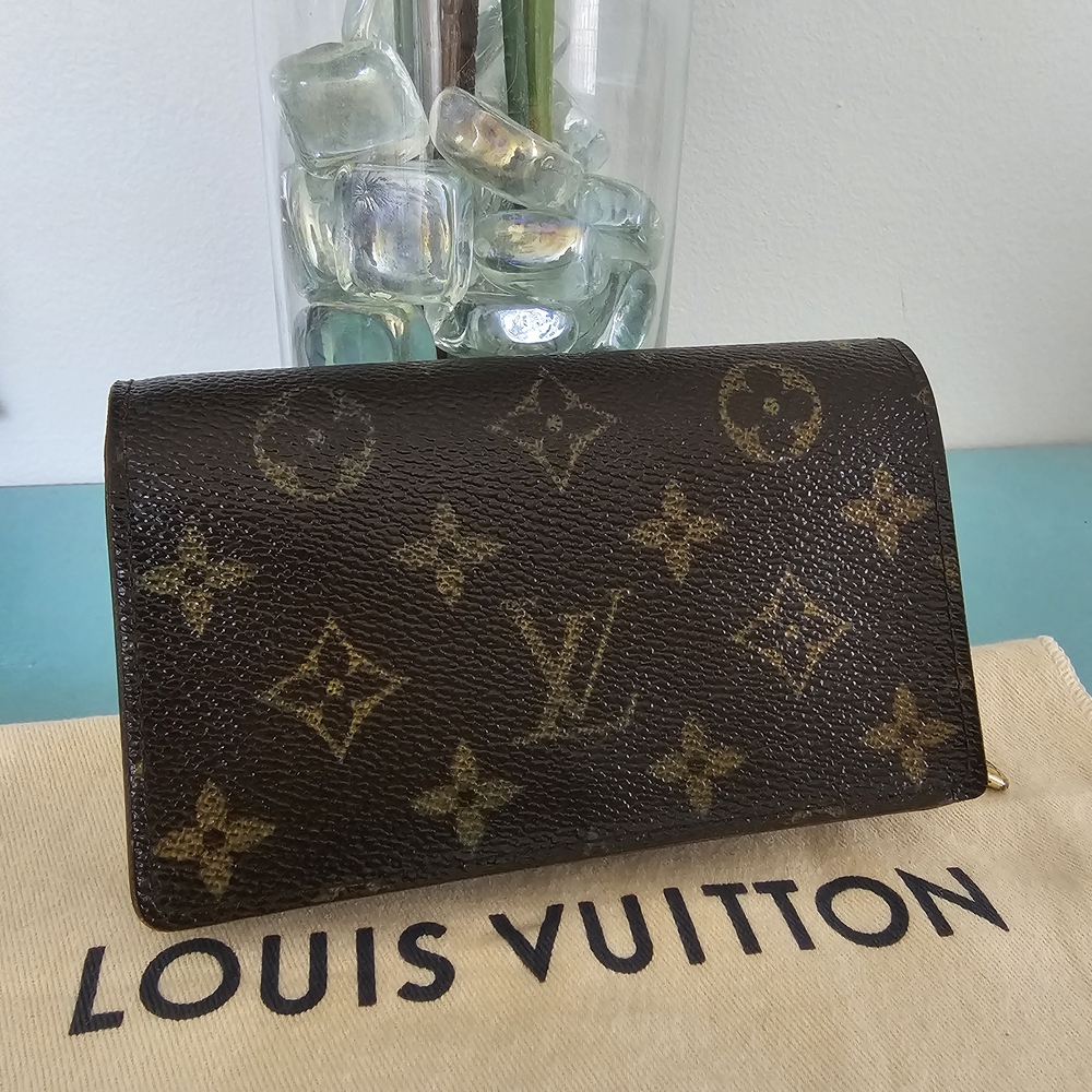 Louis Vuitton Brown Monogram Porte Monnaie Billets Tresor Wallet